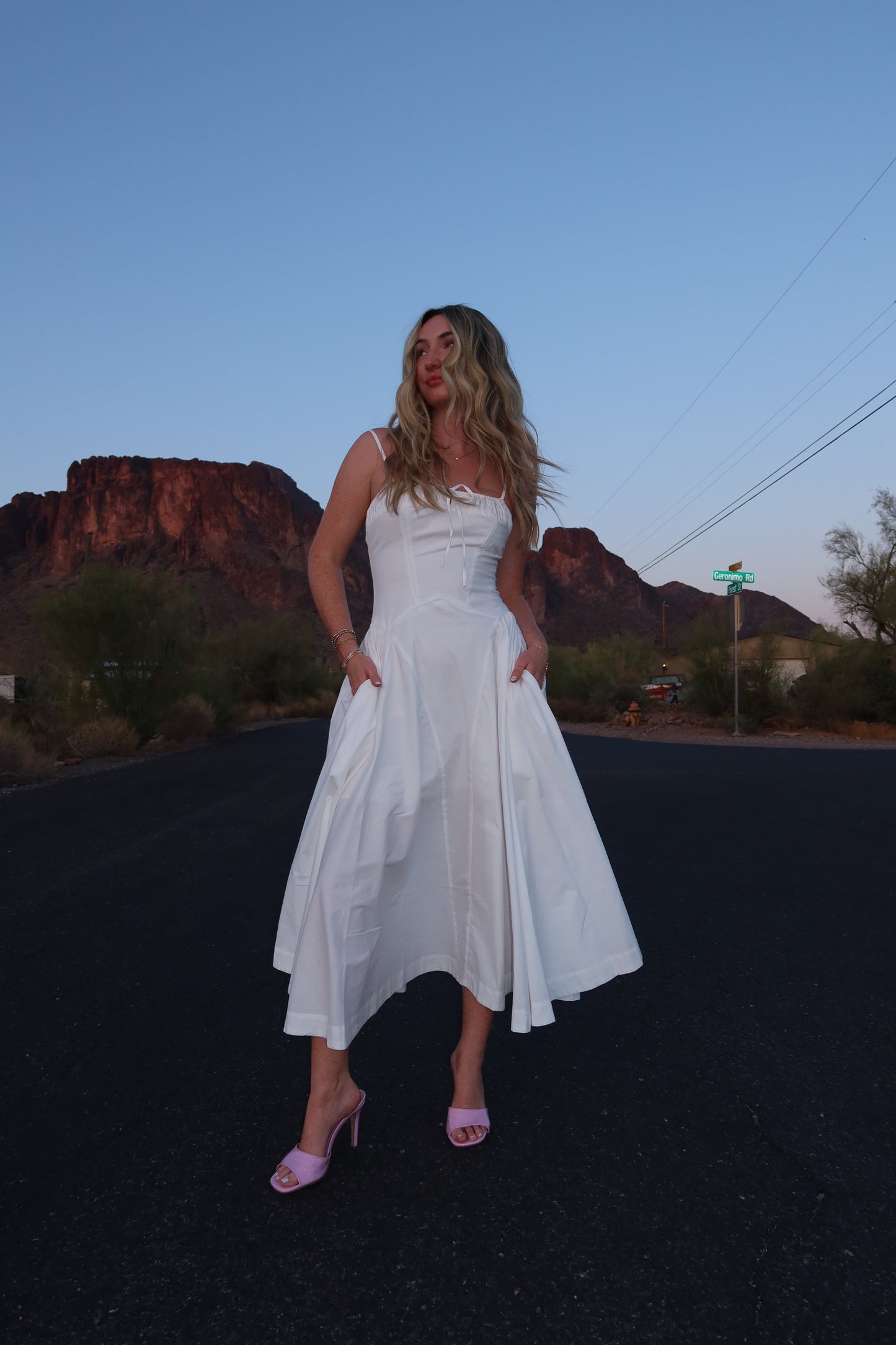Milkmaid Maxi Dress | Pure White
