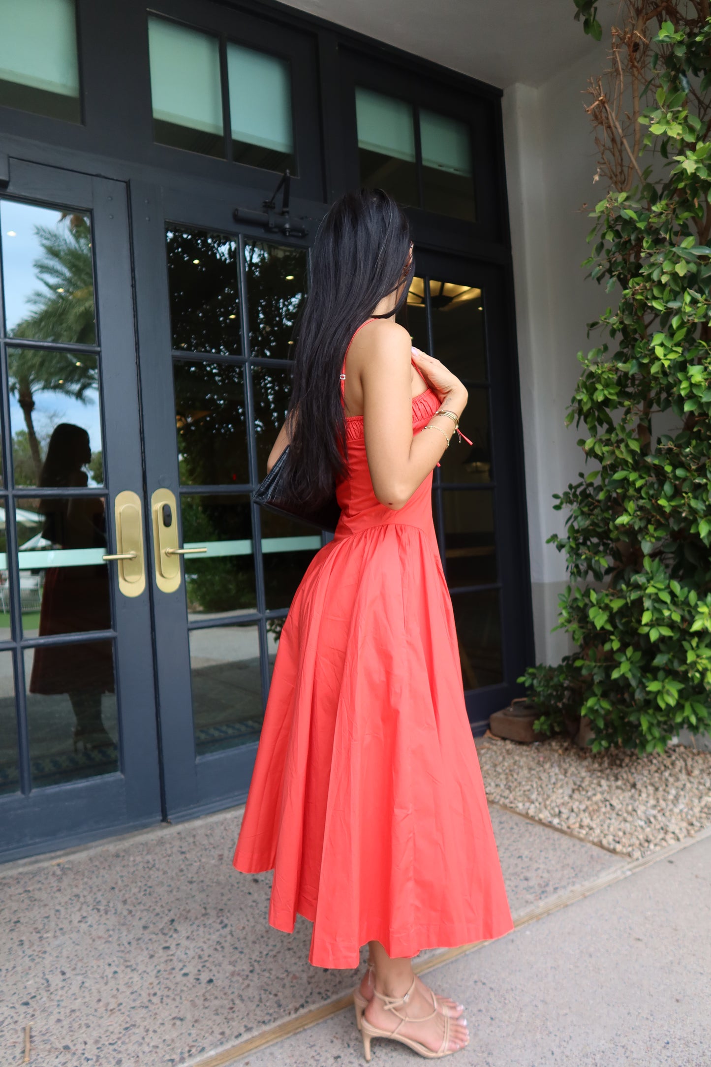 Milkmaid Maxi Dress | True Red