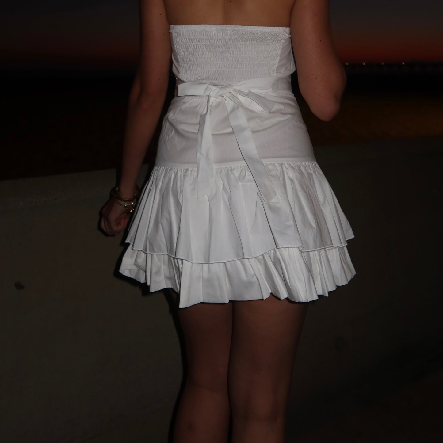Mini Poplin Ruffle Dress