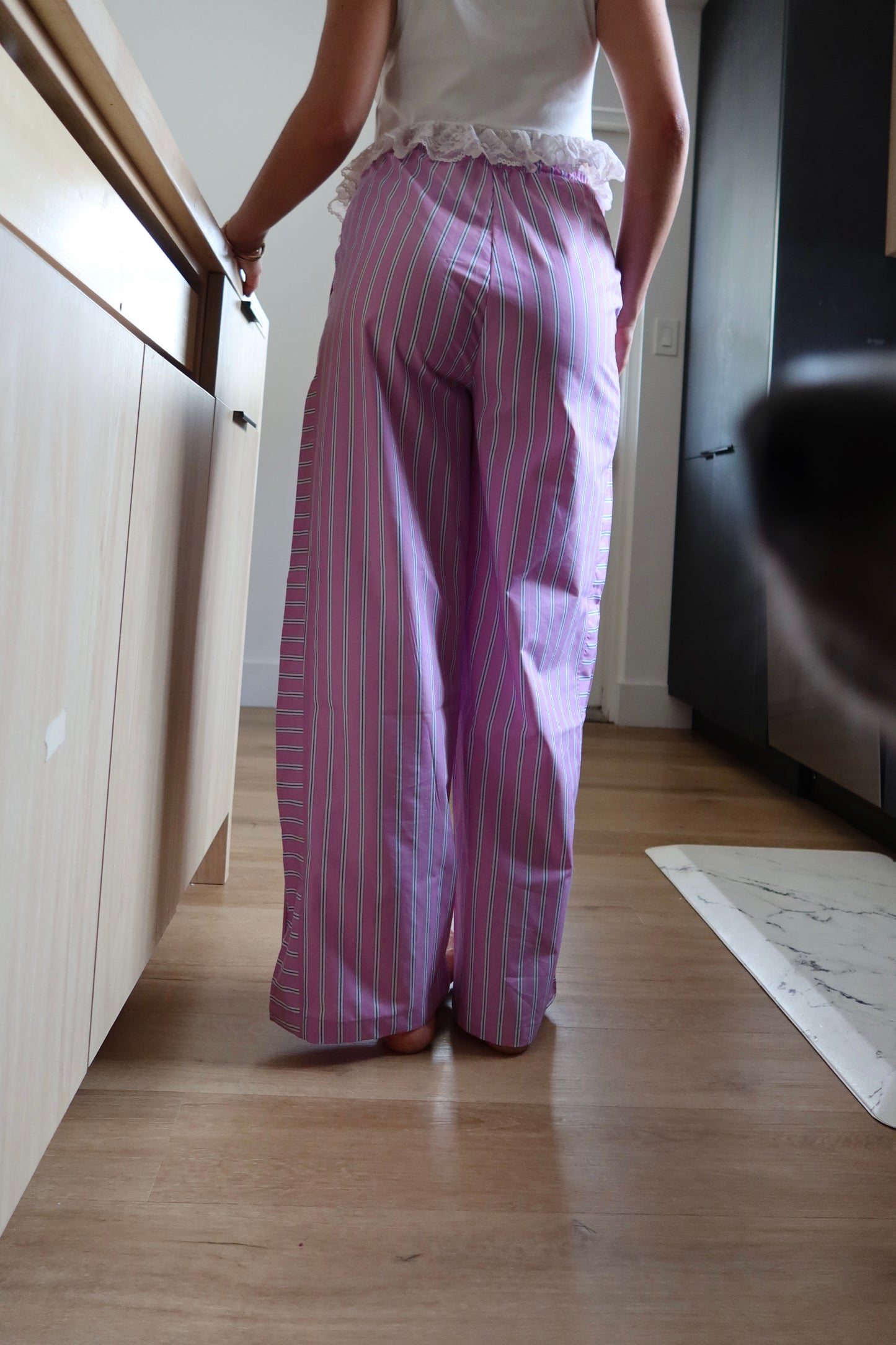 Boxer Pant | Striped Pink