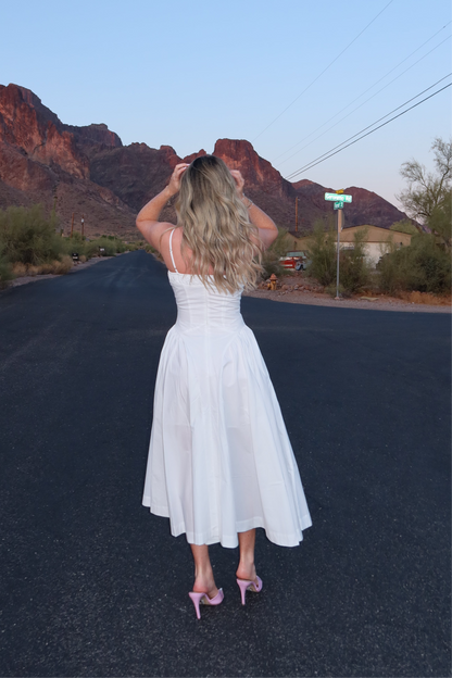Milkmaid Maxi Dress | Pure White