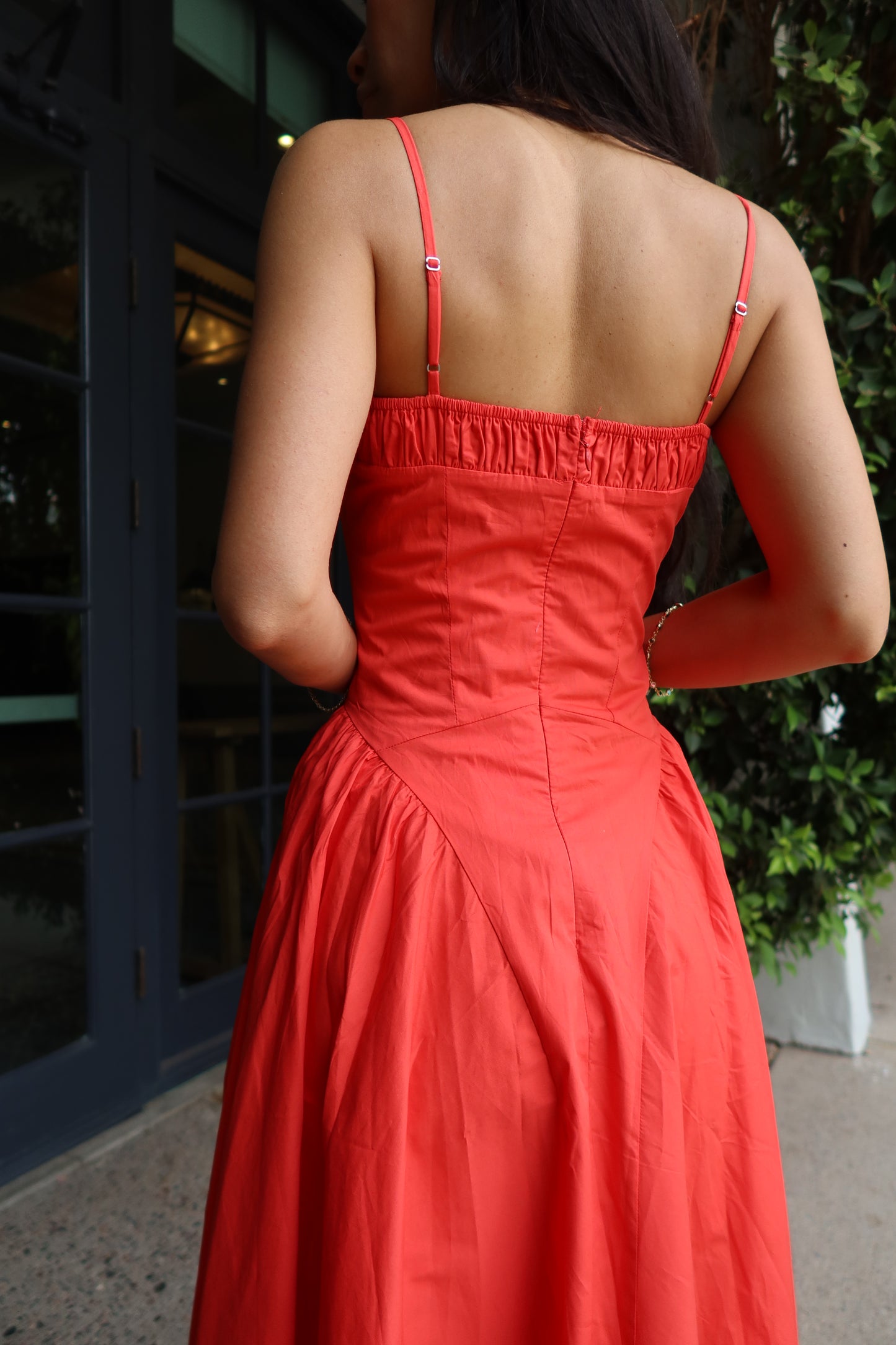 Milkmaid Maxi Dress | True Red